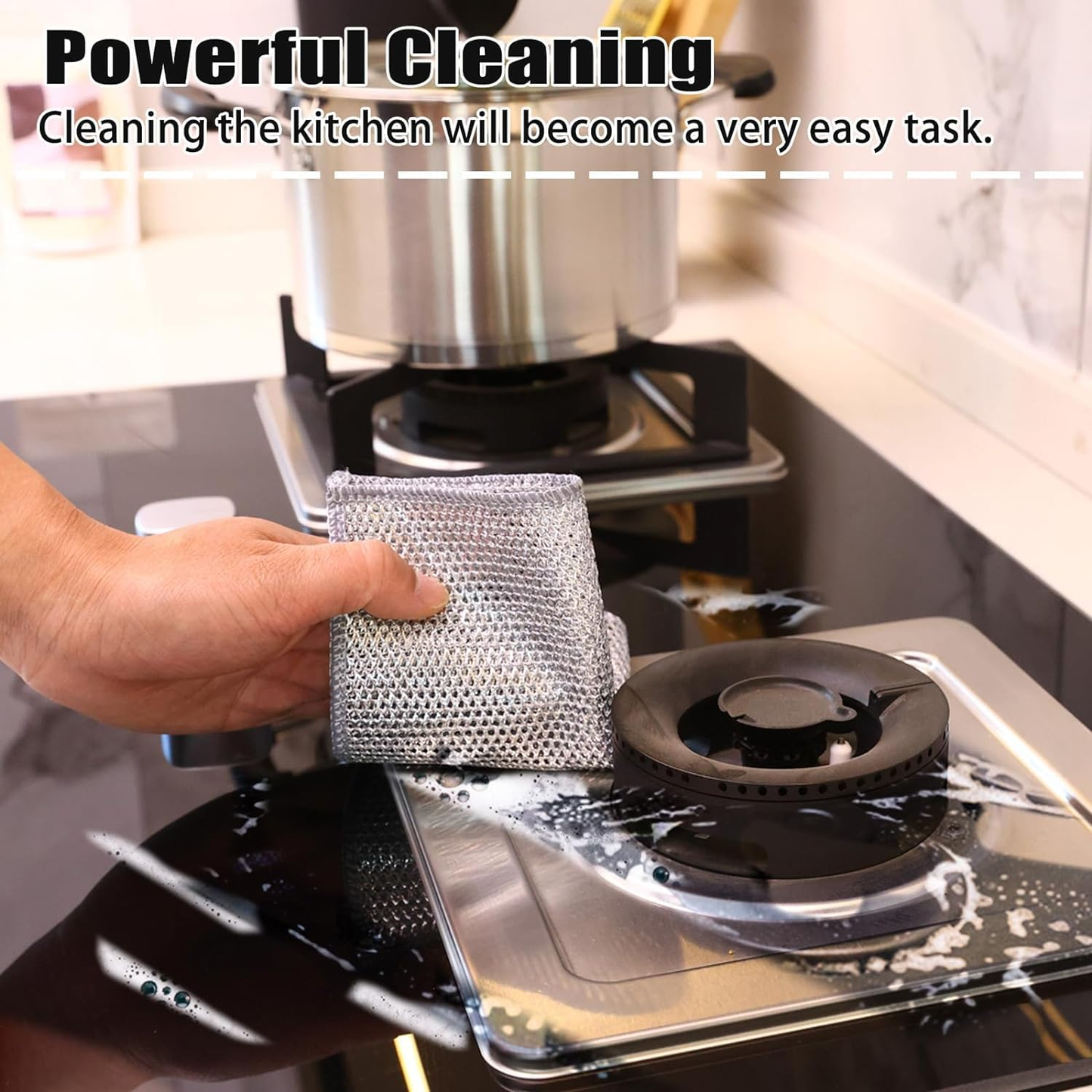 ⚡Crazy-Sale⚡69k-Sold⚡20 Counts Non Scratch Wire Dishcloth Multipurpose Wire Dishwashing Rag Metal Scrubbers for for Wet and Dry Cleaning-A11
