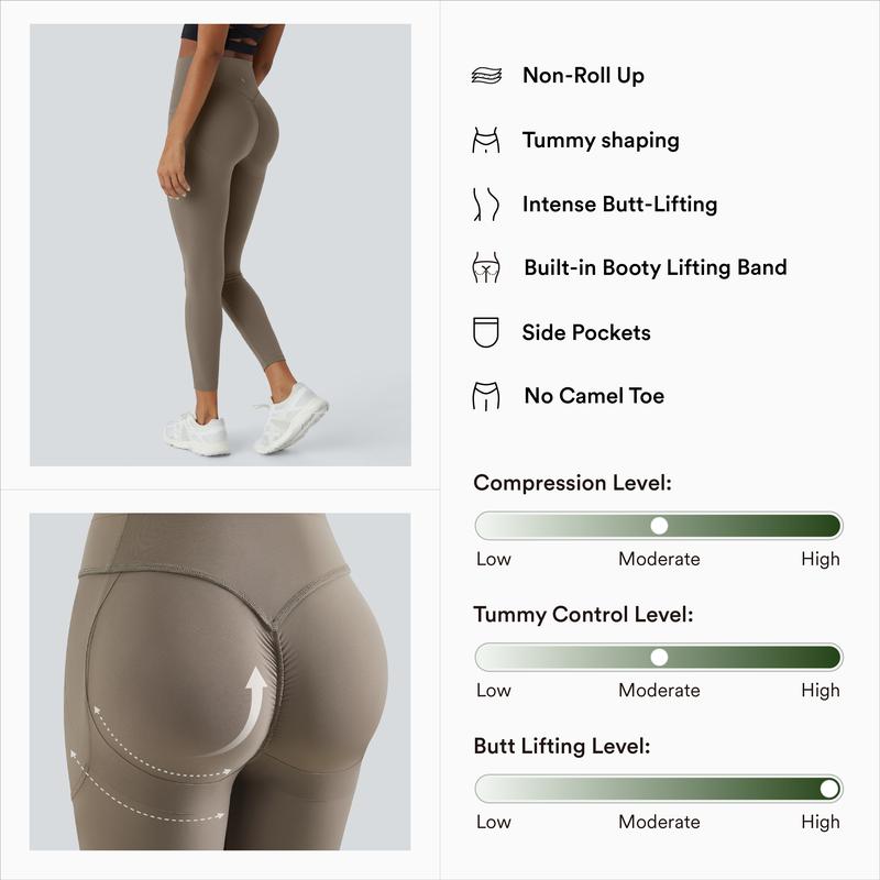 🏆Flash Sale⚡ 80K+ SOLD! 🏆High Waisted Scrunch Butt Lifting Tummy Control Pocket Shaping Training Leggings-A11