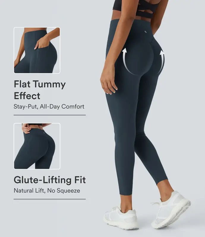 🏆Flash Sale⚡ 80K+ SOLD! 🏆High Waisted Scrunch Butt Lifting Tummy Control Pocket Shaping Training Leggings-A11