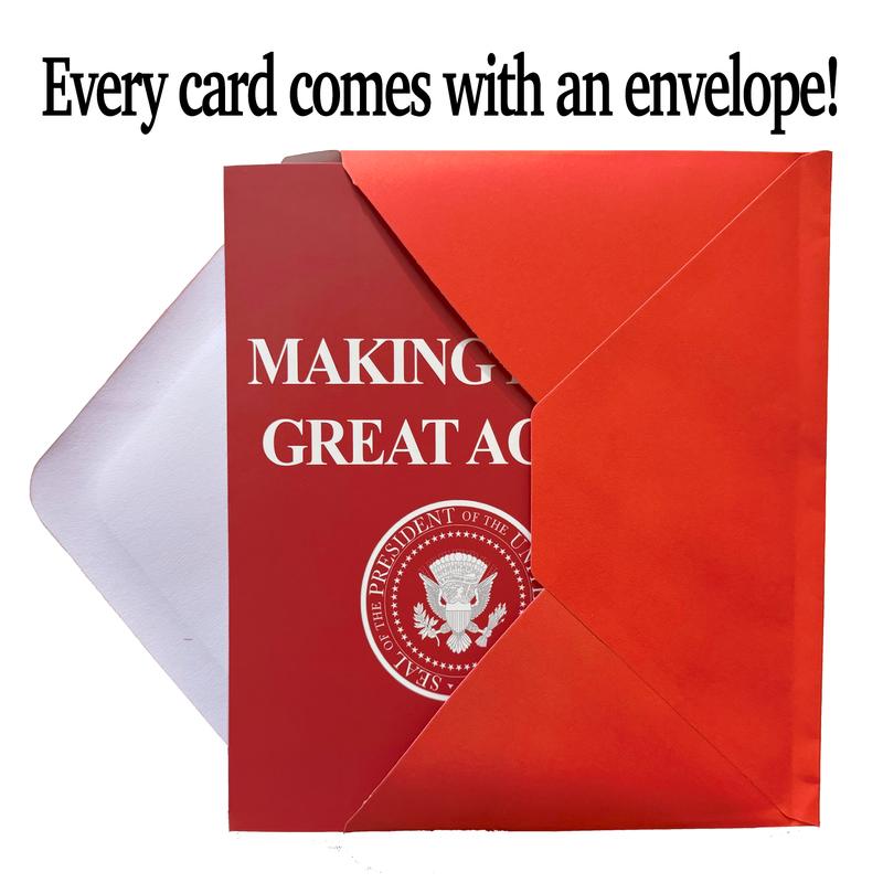 👑Trump Valentines Card - Funny Card for Republicans with Red Roses and Wine Bottle Design-A01
