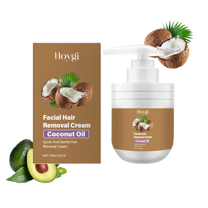 🏆Flash Sale⚡ 50K+ SOLD! 🏆Coconut Oil Facial Hair Removal Cream - Gentle Lip Hair Removal-#YUN7