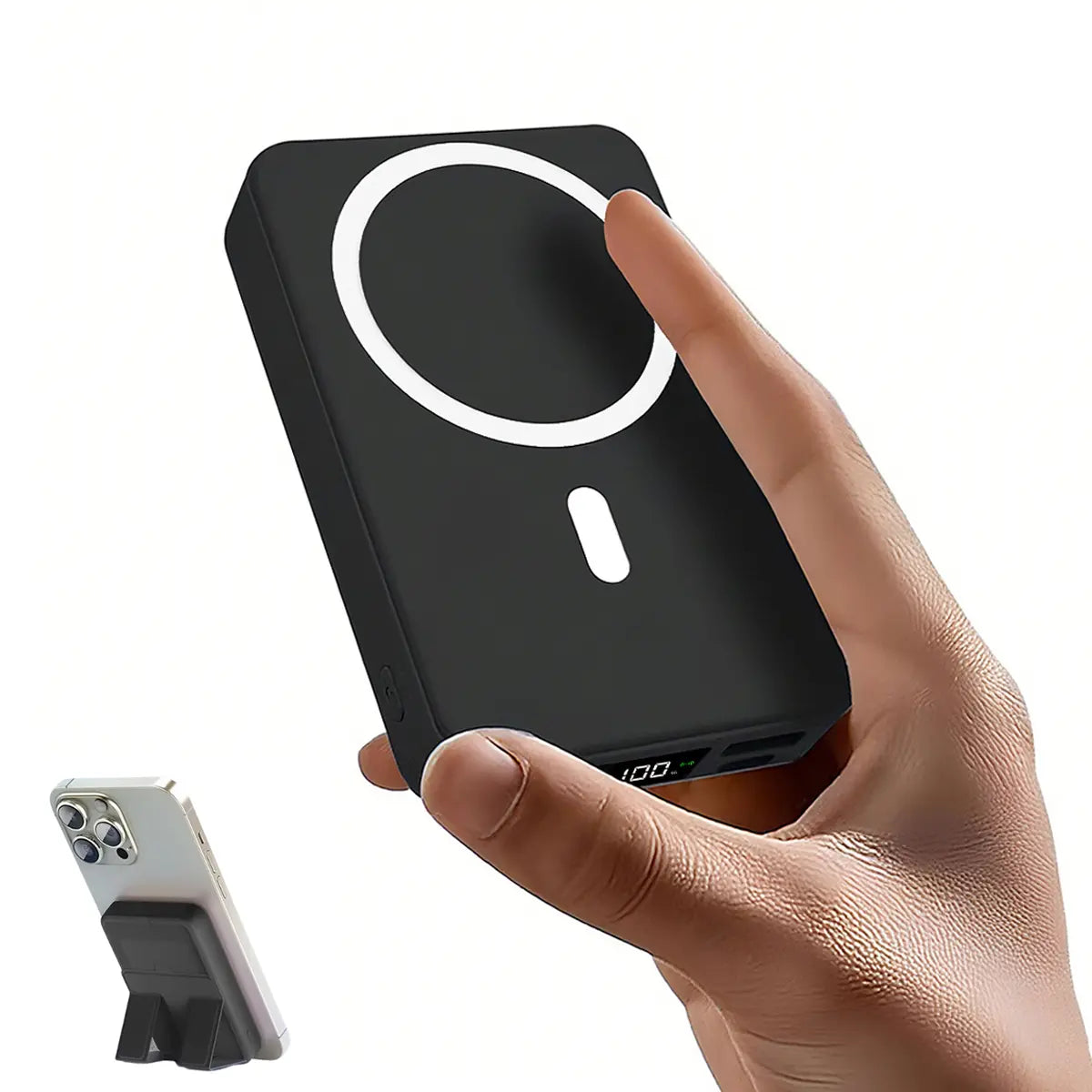 🏆Flash Sale⚡ Newly Upgraded! 🏆10000mAh Magnetic Power Bank Foldable Stand LED Display-HZ
