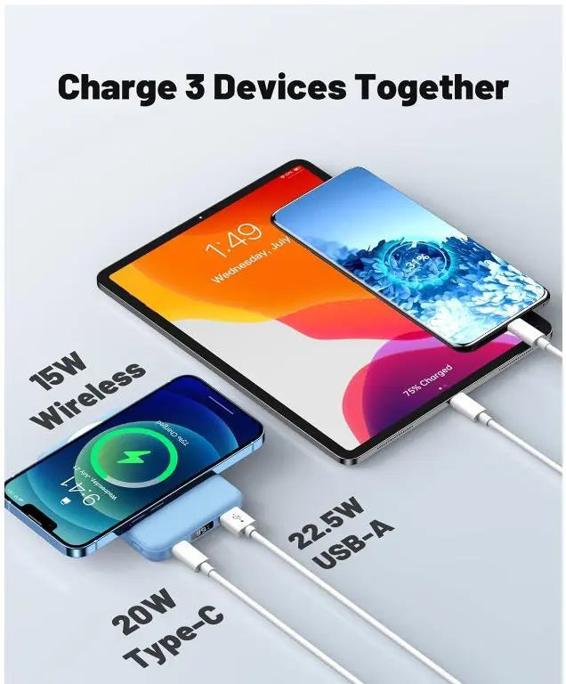 🏆Flash Sale⚡ Newly Upgraded! 🏆10000mAh Magnetic Power Bank Foldable Stand LED Display-HZ