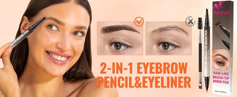 ⚡Flash-Sale⚡100k-sold⚡Dual-Ended Eyeliner🎉2-in-1 Eyebrow Pencil with Waterproof Microblading-A01
