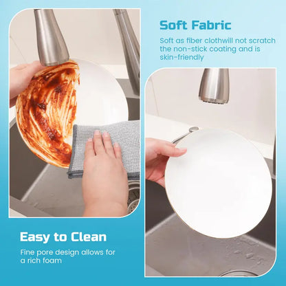 ⚡Crazy-Sale⚡69k-Sold⚡20 Counts Non Scratch Wire Dishcloth Multipurpose Wire Dishwashing Rag Metal Scrubbers for for Wet and Dry Cleaning-A11