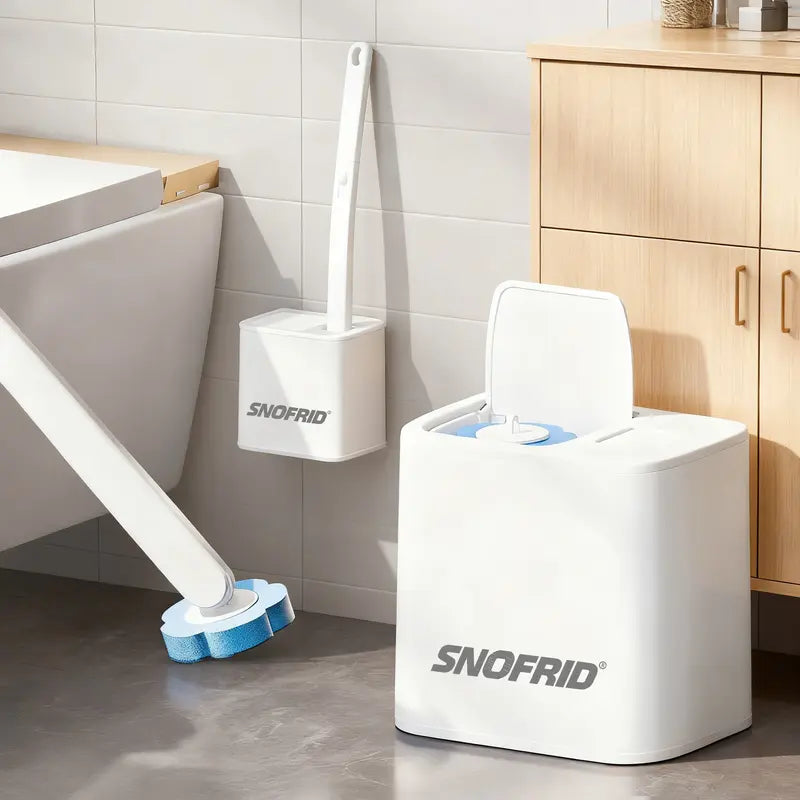⚡Crazy-Sale⚡60k-Sold⚡Snofrid Disposable Toilet Brush, Toilet Bowl Wand Holder-A01