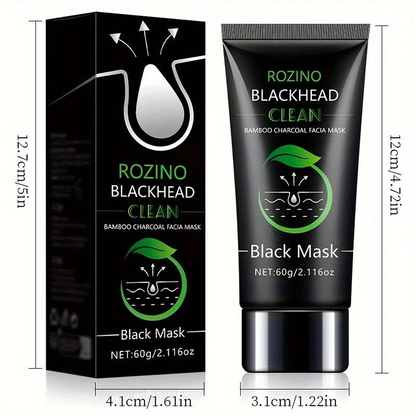 🏆Flash-Sale⏰180K+ SOLD! 💥Rozino Bamboo Charcoal Blackhead Peel-Off Mask with Glycerin & Witch Hazel Extract for Deep Cleansing Pore Shrinking Gentle Moisturizing-#YEP8