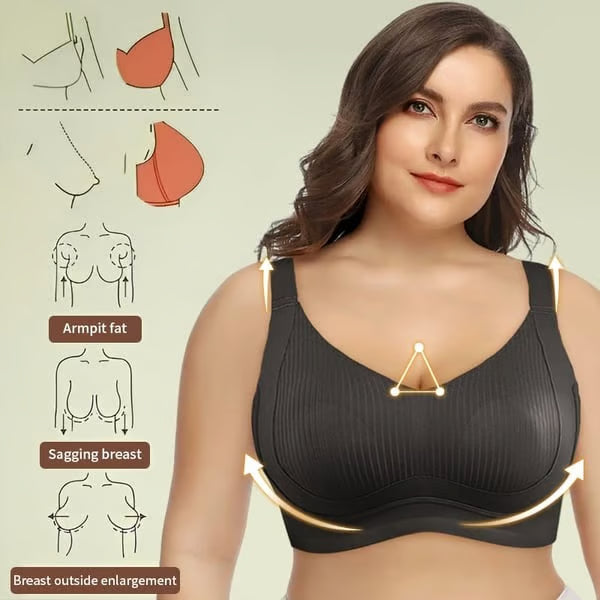 ⚡Flash-Sale⚡100k-sold⚡【⏰BUY 2 GET 1 FREE🔥】Versatile Comfy Lift & Flex Wireless Bra-HZ