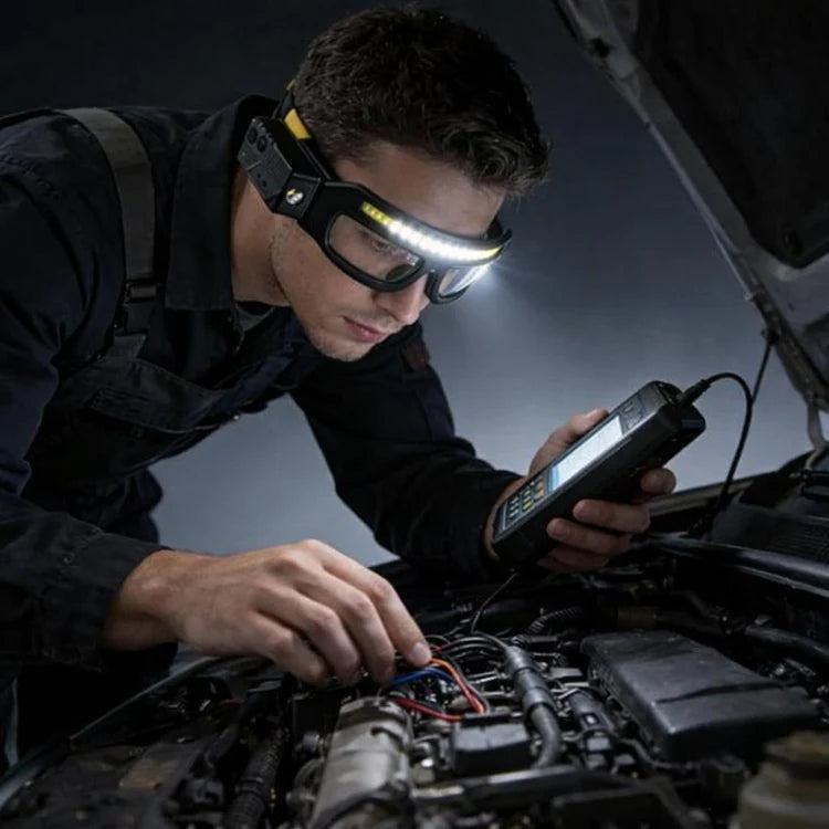 🚨 Ultimate Hands-Free LED Headlamp Glasses: ✨Your All-in-One Night Vision Solution for Every Adventure & Task-102