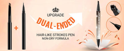 ⚡Flash-Sale⚡100k-sold⚡Dual-Ended Eyeliner🎉2-in-1 Eyebrow Pencil with Waterproof Microblading-A01