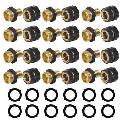 🏆Flash Sale⚡ 340K+ SOLD! 🏆Hourleey Garden Hose Quick Connector, 3/4 Inch Male and Female Garden Hose Fitting Quick Connector-HZ