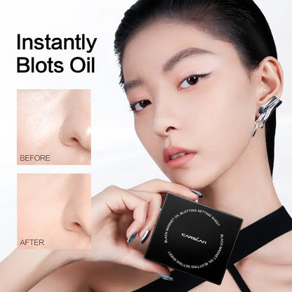 🏆Flash Sale⚡ 50K+ SOLD!💥CARSLAN Black Magnet Oil Blotting Setting Sheet 🏆-A11