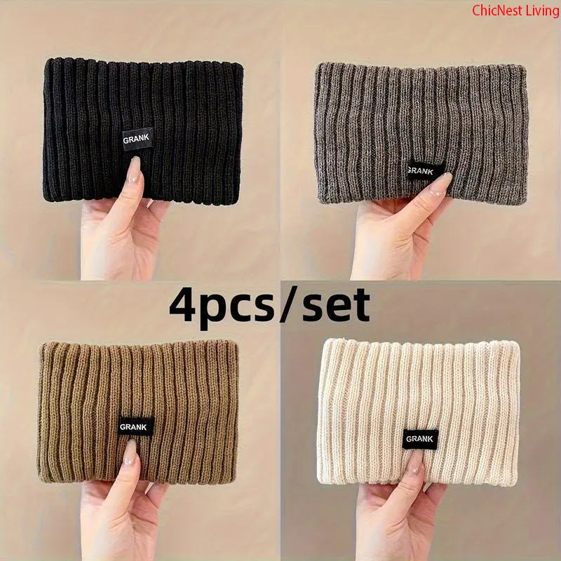 🏆GRANK 4pcs Women's Soft Stretchy Headbands Winter Ear Warmers💥 -A11