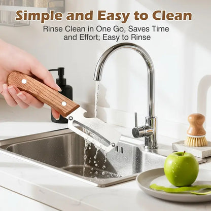 ⚡Crazy-Sale⚡60k-Sold⚡Wooden-Handled Stainless Steel Sharp Peeler with Built-In Bottle Opener for Fruits -A01
