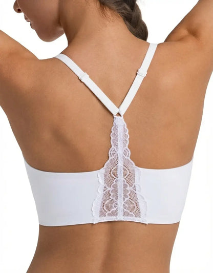 ⏰️Flash-Sale⚡Lace Jelly Bra Bralettes for Women pullover Bra Seamless Wireless Deep V⚡-YTY5
