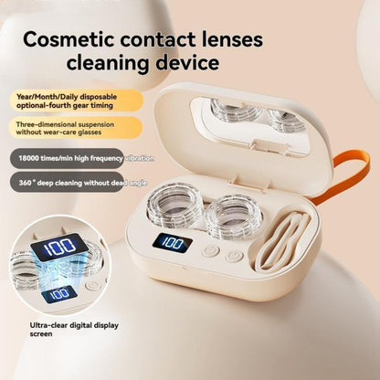 🏆Flash Sale⚡ 50K+ SOLD! 🏆Ultrasonic Rechargeable Contact Lens Cleaner with Vanity Mirror-#YUN7