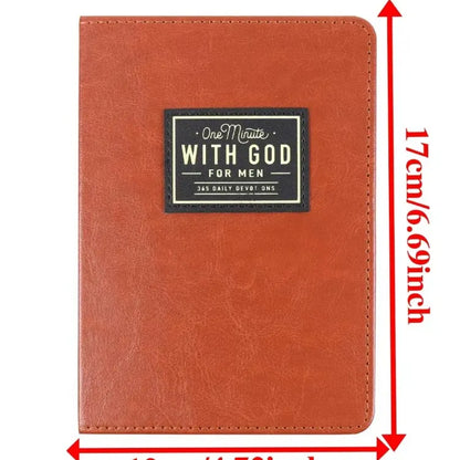 🏆One Minute with God for Men, 365 Days Devotional Journal, Portable Daily Reflections Book, Perfect Gift for Holidays Birthdays Christmas New Year, Self Improvement Journal-A11