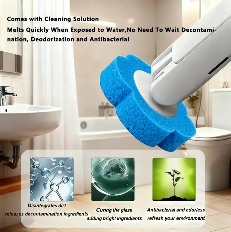 ⚡Crazy-Sale⚡60k-Sold⚡Snofrid Disposable Toilet Brush, Toilet Bowl Wand Holder-A01