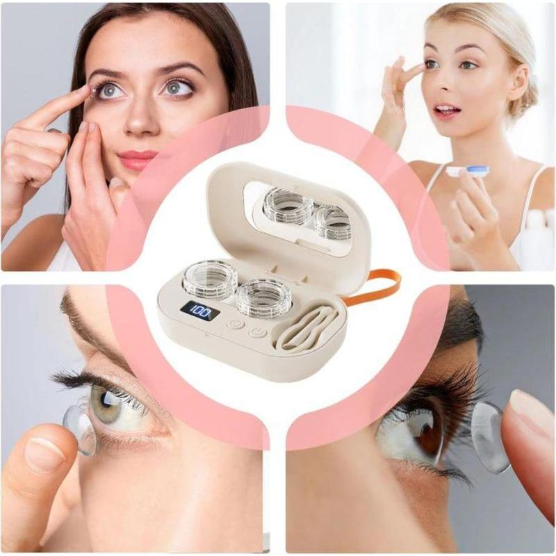 🏆Flash Sale⚡ 50K+ SOLD! 🏆Ultrasonic Rechargeable Contact Lens Cleaner with Vanity Mirror-#YUN7