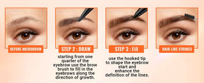 ⚡Flash-Sale⚡100k-sold⚡Dual-Ended Eyeliner🎉2-in-1 Eyebrow Pencil with Waterproof Microblading-A01