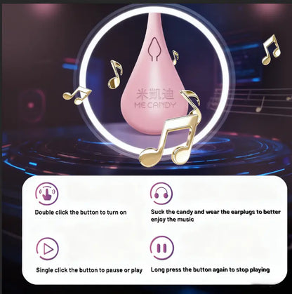 👑Candy Master MeCandy 4D Music Lollipop | linus lollipop | Bone Conduction Tech | 4D Bear/Strawberry/Dinosaur/Heart Shapes | Sugarfree, Fruity Flavor | Halal Certified | Healthy Valentine's Day Gift-A01