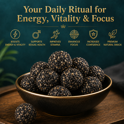 ⚡️🔥 Natural Energy & Vitality Support Formula 🌿 Polygonatum & Black Sesame Balls for Daily Stamina, Focus & Confidence | Clean Herbal Nutrition for Men’s Wellness-C7