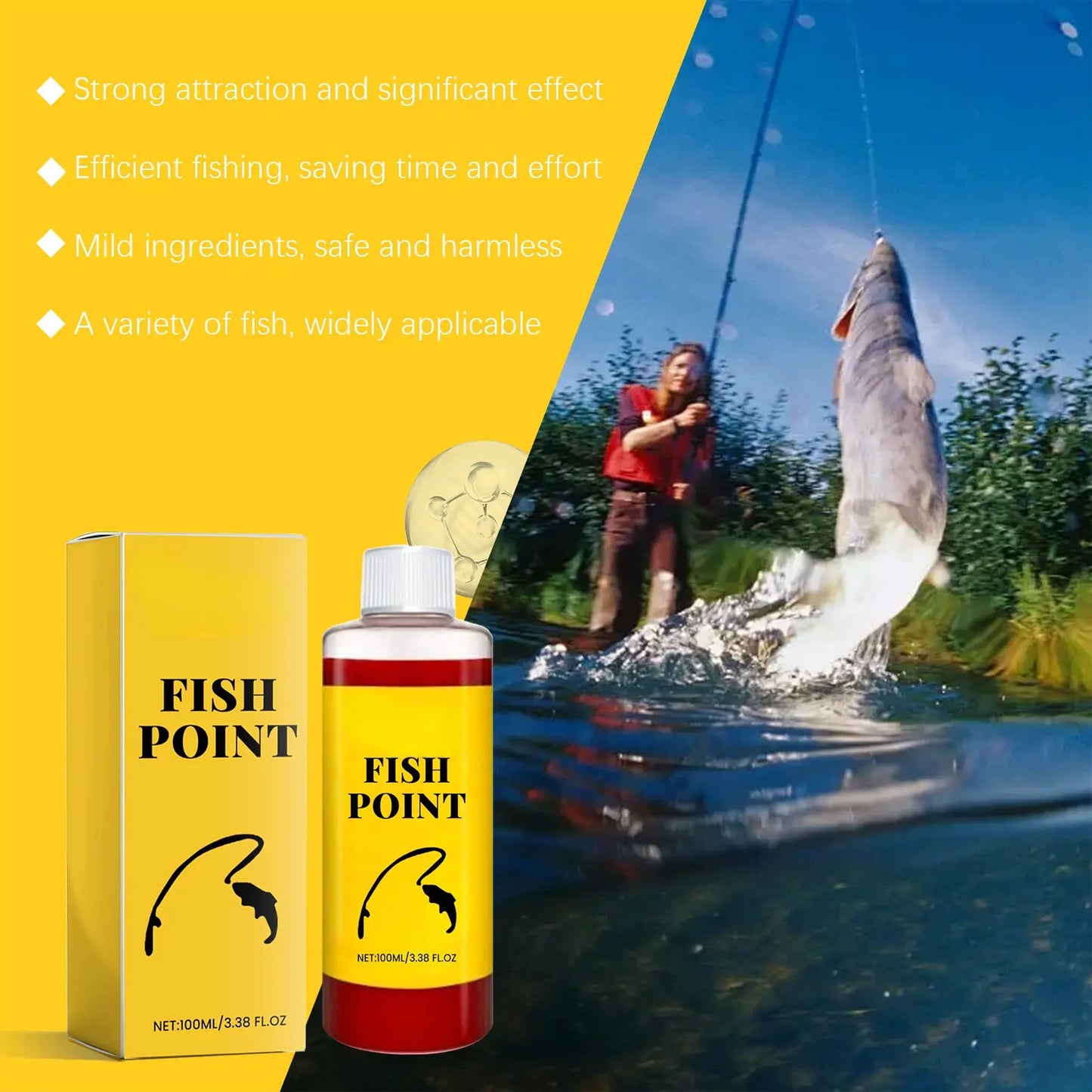 🔥LAST DAY 55% OFF - Concentrated Fish Attractant Liquid – Fast-Acting Red Worm Bait Additive for Freshwater Fishing, Enhances Scent & Improves Bite Response -886
