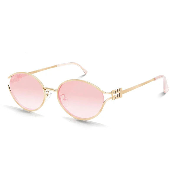 Gold Frame-pink Lens