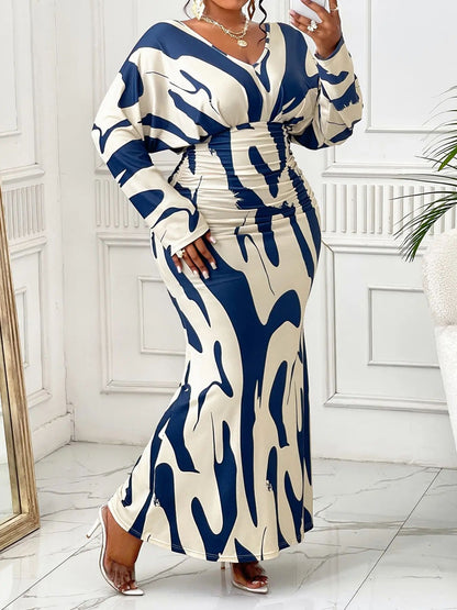 🏆Flash Sale⚡ Newly Upgraded! 🏆- Elegant Sexy Women's Geometric Print Dress-YTY5