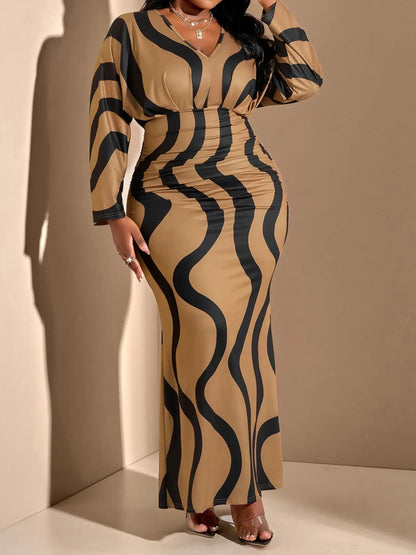 🏆Flash Sale⚡ Newly Upgraded! 🏆- Elegant Sexy Women's Geometric Print Dress-YTY5