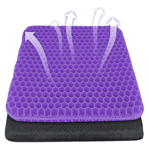 🏆Flash Sale⚡ 40K+ SOLD! 🏆- Double-Thick Gel Seat Cushion Honeycomb Breathable Non-Slip Cover - YTY5