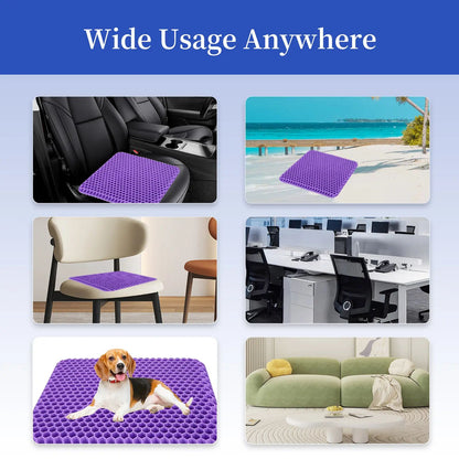 🏆Flash Sale⚡ 40K+ SOLD! 🏆- Double-Thick Gel Seat Cushion Honeycomb Breathable Non-Slip Cover - YTY5
