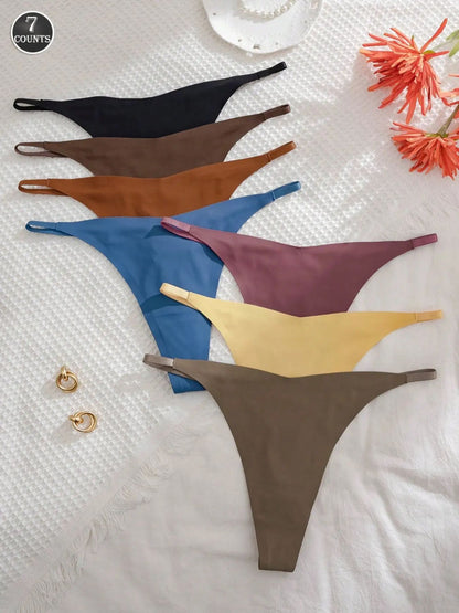 🏆Flash Sale⚡ 16K+ SOLD!  🏆- Women's Seamless Low Waist Thong Panties Set - YTY5