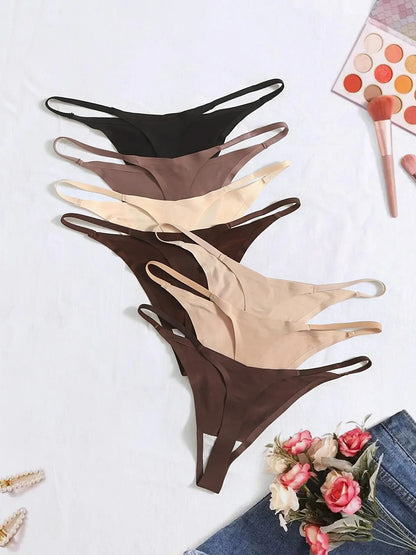 🏆Flash Sale⚡ 16K+ SOLD!  🏆- Women's Seamless Low Waist Thong Panties Set - YTY5