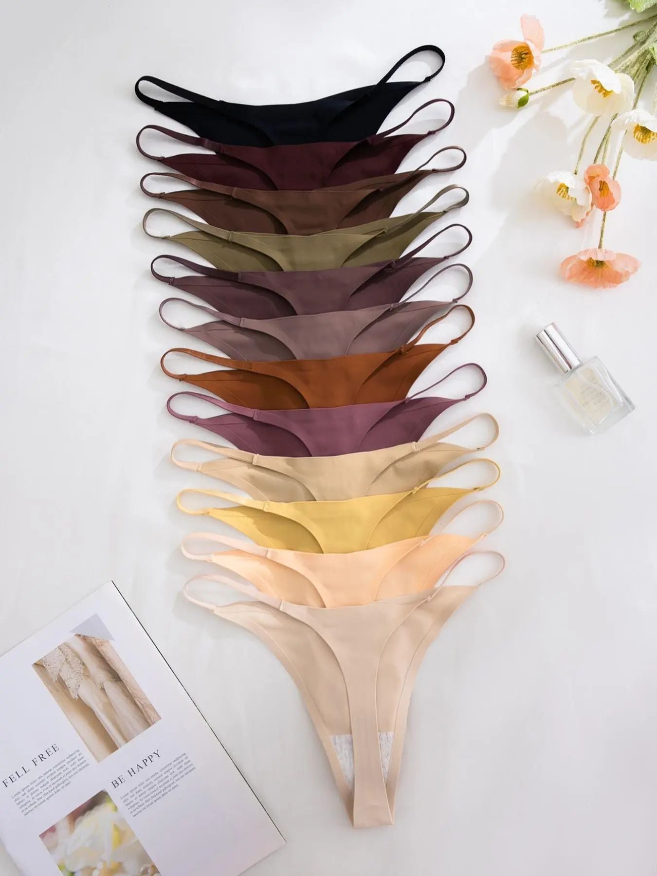 🏆Flash Sale⚡ 16K+ SOLD!  🏆- Women's Seamless Low Waist Thong Panties Set - YTY5