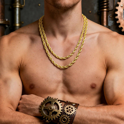 🏆Flash Sale⚡ Newly Upgraded! 🏆- 14K Real Gold-Plated Rope Chain Necklace - YTY5