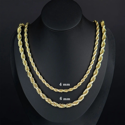 🏆Flash Sale⚡ Newly Upgraded! 🏆- 14K Real Gold-Plated Rope Chain Necklace - YTY5