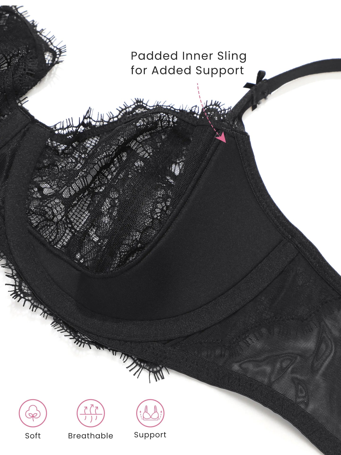 🏆Flash Sale⚡ Newly Upgraded! 🏆- Women's Balconette Sexy Unlined Bra-ZDQ8