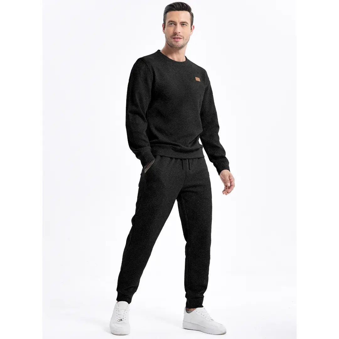 🏆Flash Sale⚡ Newly Upgraded! 🏆Men's 2 Piece Sweatsuits Outfits Casual Crewneck-ZDQ8