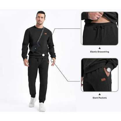 🏆Flash Sale⚡ Newly Upgraded! 🏆Men's 2 Piece Sweatsuits Outfits Casual Crewneck-ZDQ8