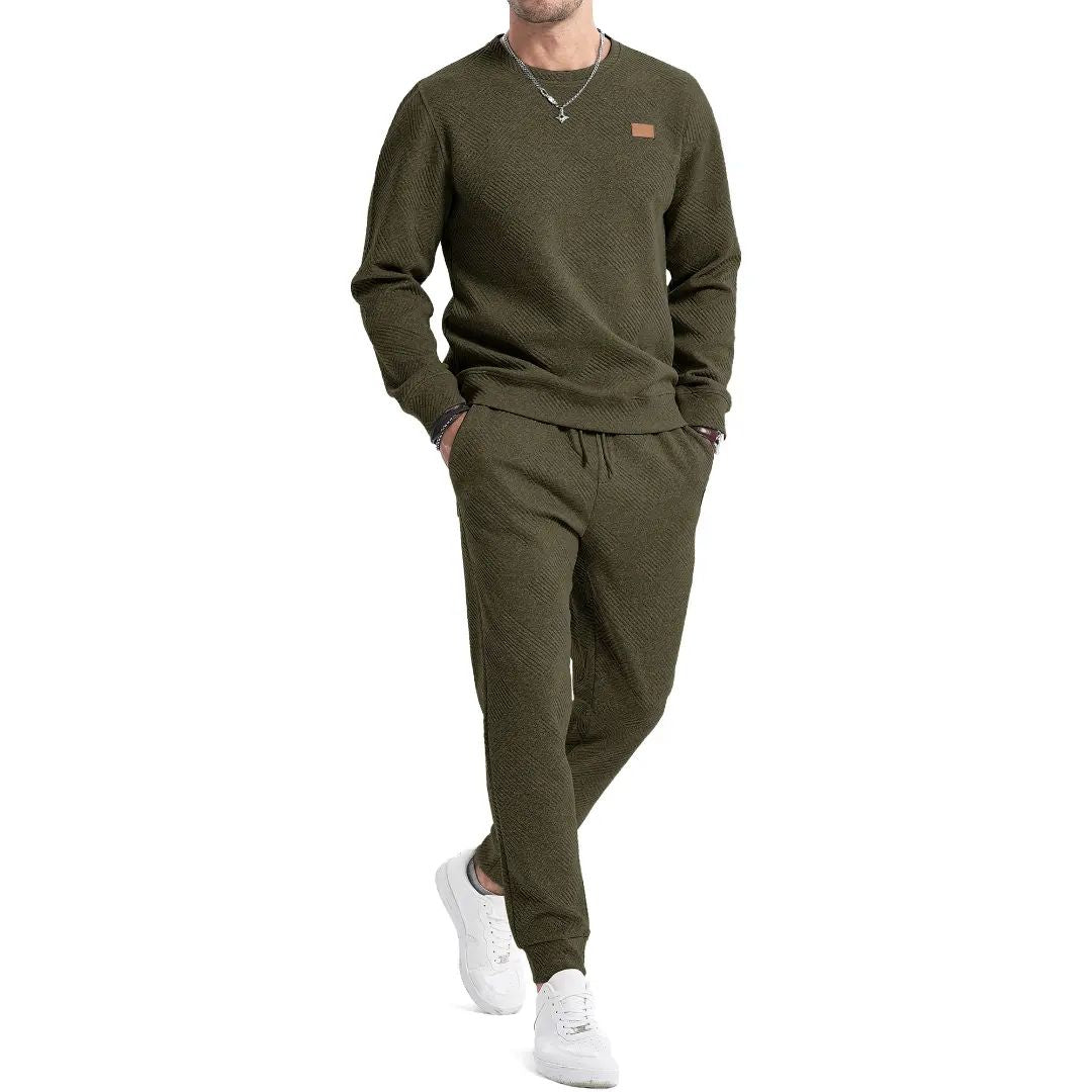 🏆Flash Sale⚡ Newly Upgraded! 🏆Men's 2 Piece Sweatsuits Outfits Casual Crewneck-ZDQ8