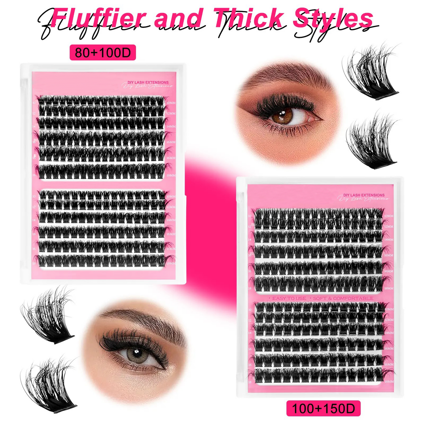 🏆Flash Sale⚡ 80K+ SOLD! 🏆- 4 Styles Lash Clusters Kit - YTY5