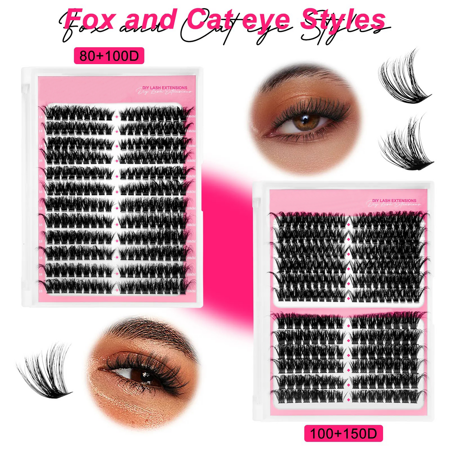 🏆Flash Sale⚡ 80K+ SOLD! 🏆- 4 Styles Lash Clusters Kit - YTY5