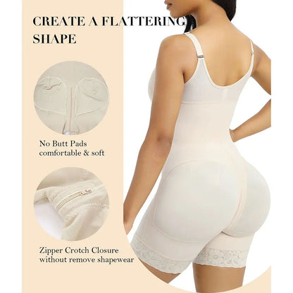 🏆Flash Sale⚡ 330K+ SOLD! 🏆- Tummy Control Butt Lifter Shaper with Zipper Crotch detachable shoulder strap - YTY5