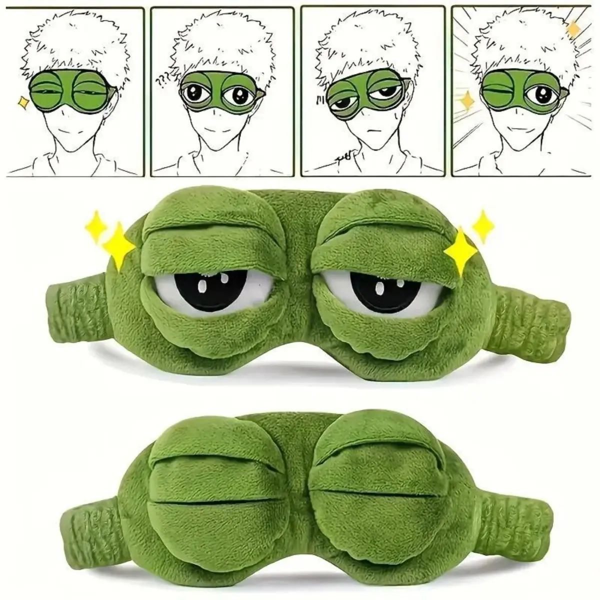 🥳2026 HOT SALE🥳💞3D Frog Sleep Mask, Soft Cartoon Eyeshade for Men and Women-ZDQ8