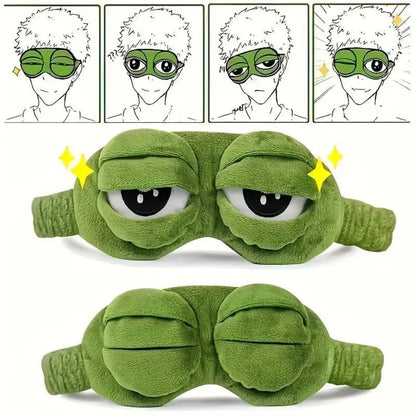 🥳2026 HOT SALE🥳💞3D Frog Sleep Mask, Soft Cartoon Eyeshade for Men and Women-ZDQ8