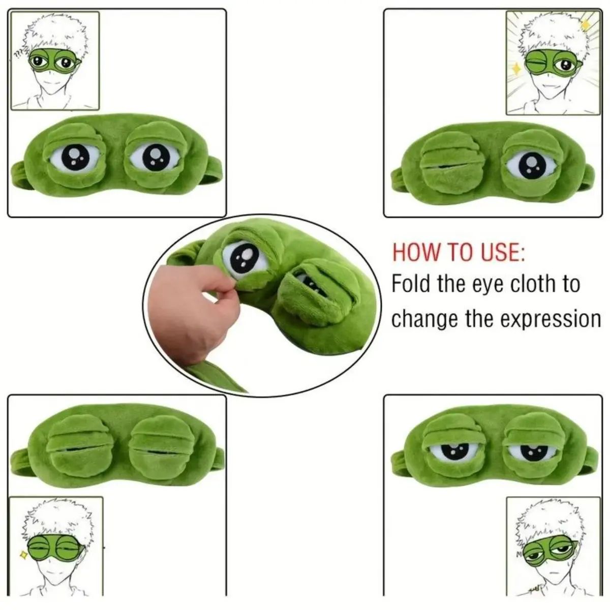 🥳2026 HOT SALE🥳💞3D Frog Sleep Mask, Soft Cartoon Eyeshade for Men and Women-ZDQ8