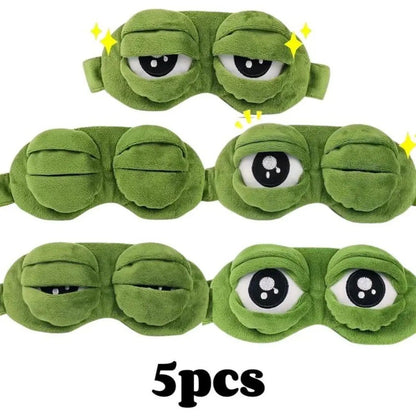 🥳2026 HOT SALE🥳💞3D Frog Sleep Mask, Soft Cartoon Eyeshade for Men and Women-ZDQ8