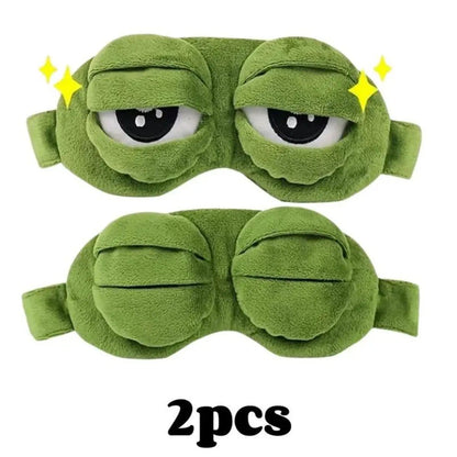 🥳2026 HOT SALE🥳💞3D Frog Sleep Mask, Soft Cartoon Eyeshade for Men and Women-ZDQ8