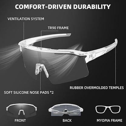 ⚡Crazy-Sale⚡Limited-Time Offer⚡Sand-Resistant Sports Eyewear with Versatile, Stylish Photochromic Lenses-YTY5